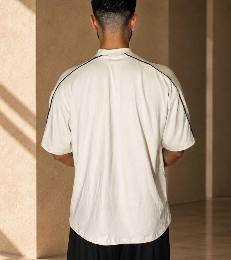 Drft Contrast Piped Oversized T-Shirt - Image 4
