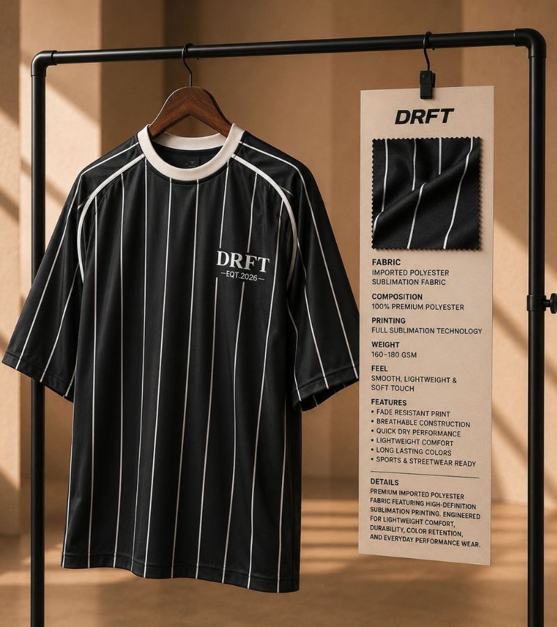 Drft Heritage FCG Oversized Black T-Shirt - Image 5