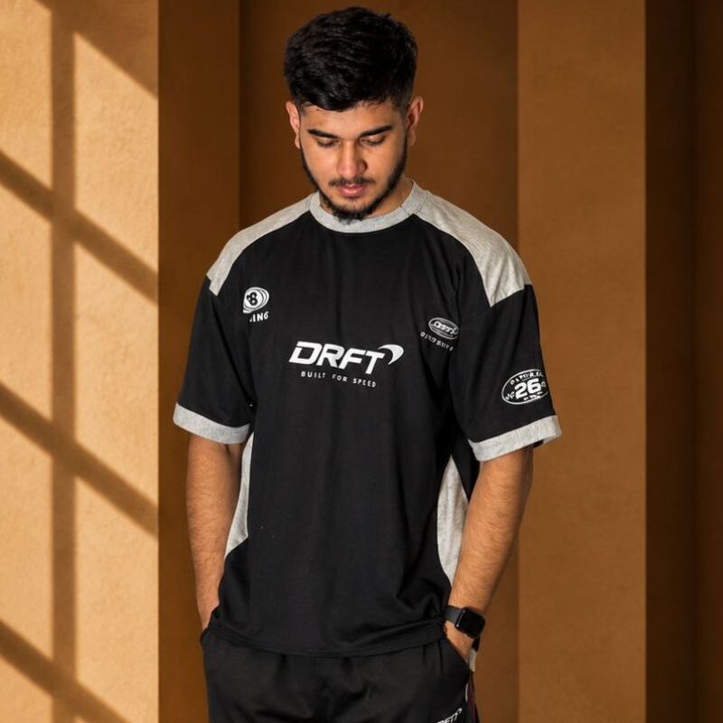 DRFT Speedline Black Oversized Tee